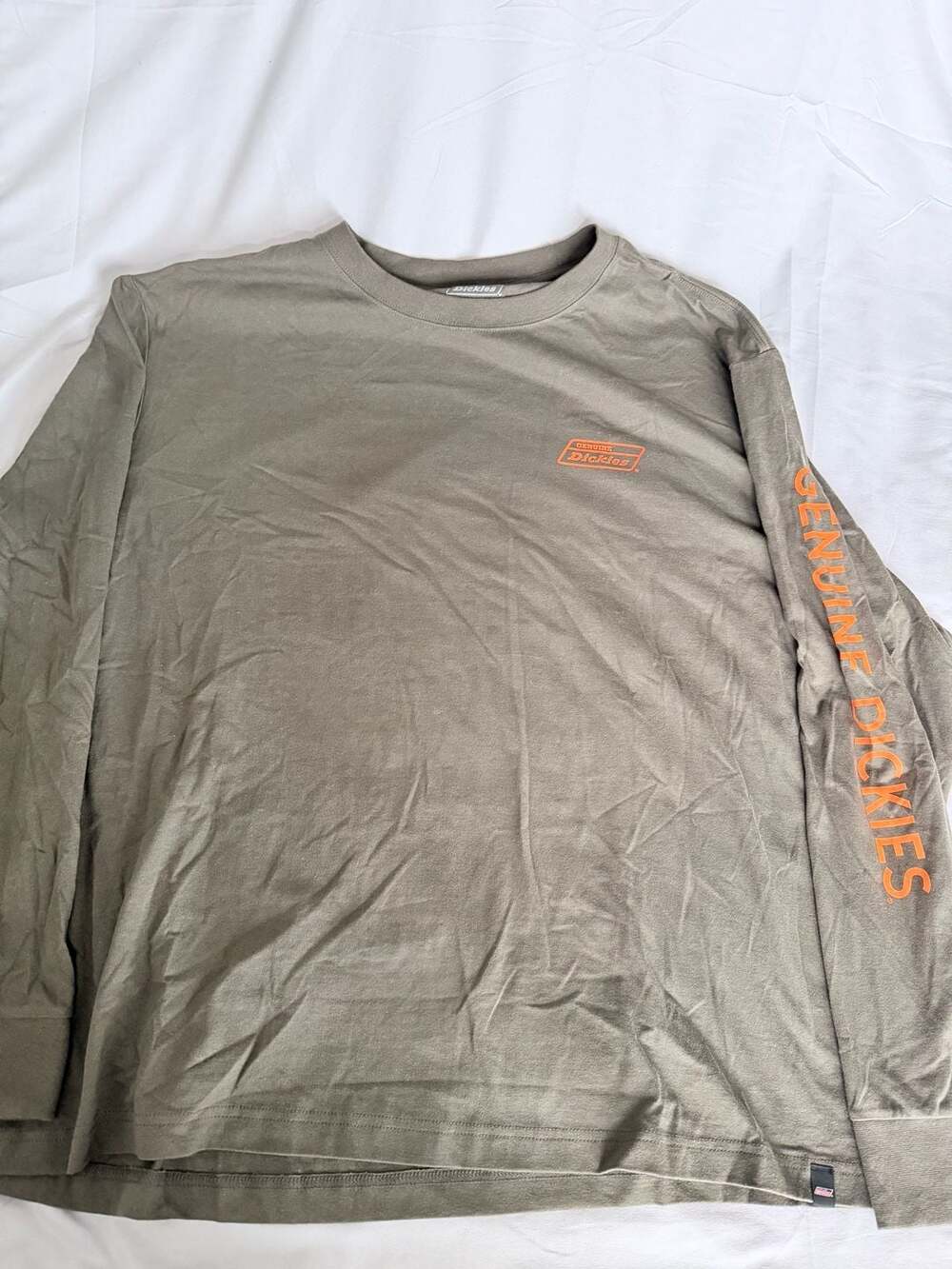Genuine Dickies Long Sleeve Graphic Tee Size 3XL Gray Cotton